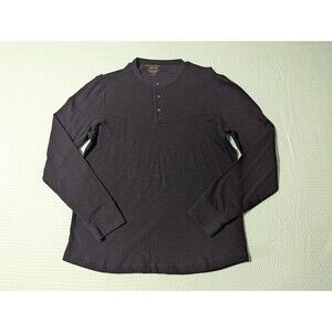 Banana Republic Maroon Blend Long Sleeve Shirt (Medium) Cotton 1/4 Button